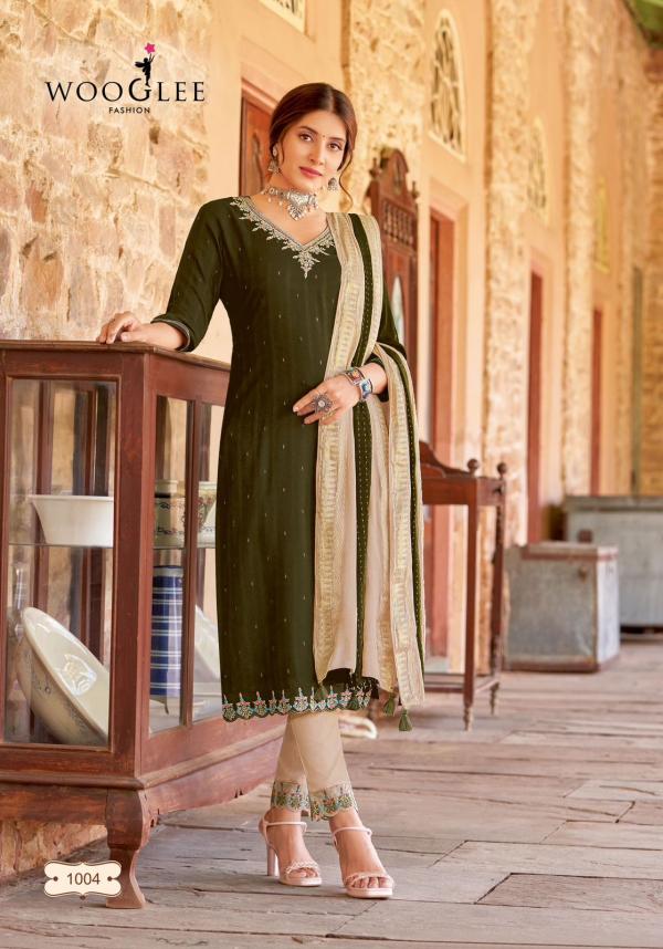 Wooglee Kaavisha Rayon Kurti Bottom With Dupatta Collection